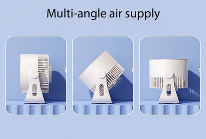 🪭 Multifunctional 360° Rotation Portable Rechargeable Air Cooling Circulating Fan!! ( Available )