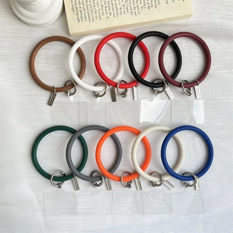 Anti-Lost Silicone Wristbands Ring Circle Bracelet For Mobile Phone (Available)