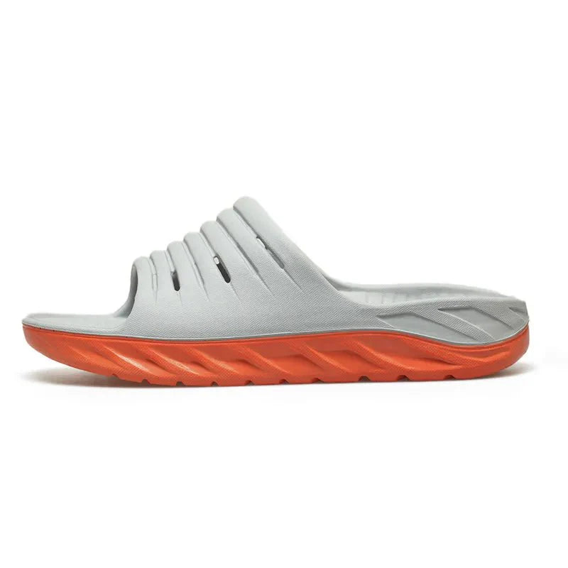 Slippers Men's Summer Large Size 49 Thick-soled Soft Material Arch Shock Absorption Flip-flops Beach Shoes Non-slip Safety Shoes - Mom & Kids