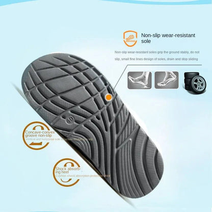 Slippers Men's Summer Large Size 49 Thick-soled Soft Material Arch Shock Absorption Flip-flops Beach Shoes Non-slip Safety Shoes - Mom & Kids