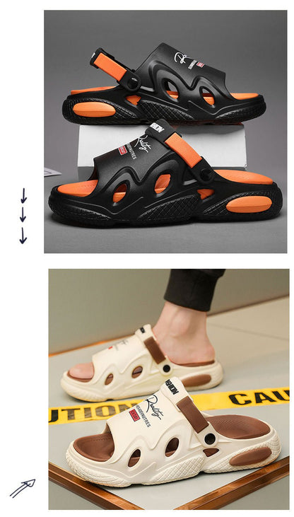Slippers Men's Summer Outdoor Slip-on Sandals - Mom & Kids