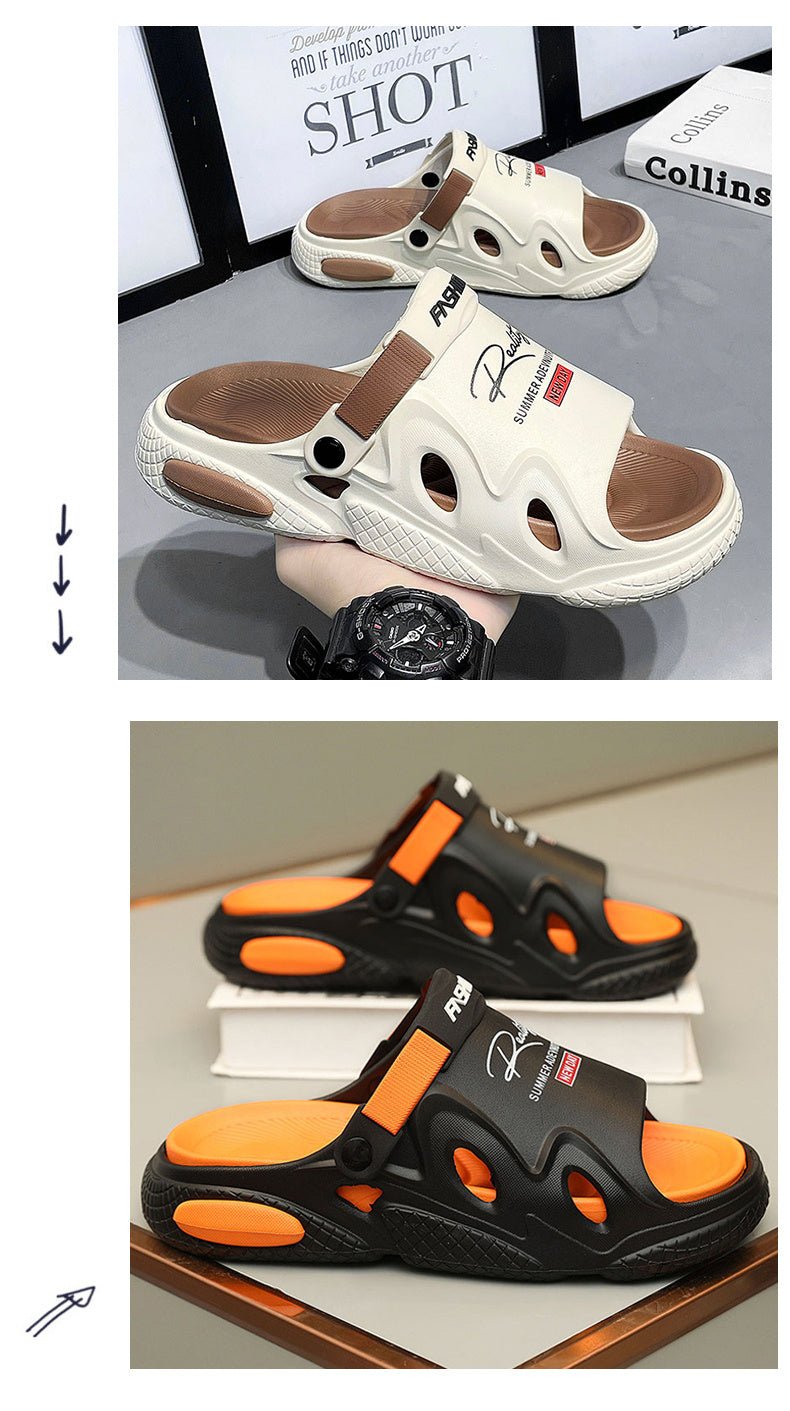 Slippers Men's Summer Outdoor Slip-on Sandals - Mom & Kids