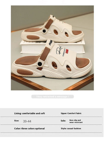 Slippers Men's Summer Outdoor Slip-on Sandals - Mom & Kids