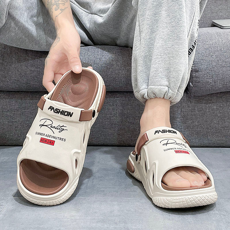 Slippers Men's Summer Outdoor Slip-on Sandals - Mom & Kids