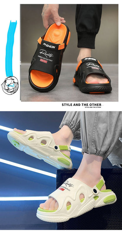 Slippers Men's Summer Outdoor Slip-on Sandals - Mom & Kids