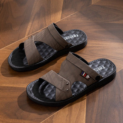 Soft Non-slip Waterproof And Hard-wearing Casual Double-use Men's Rubber Shoes - Mom & Kids