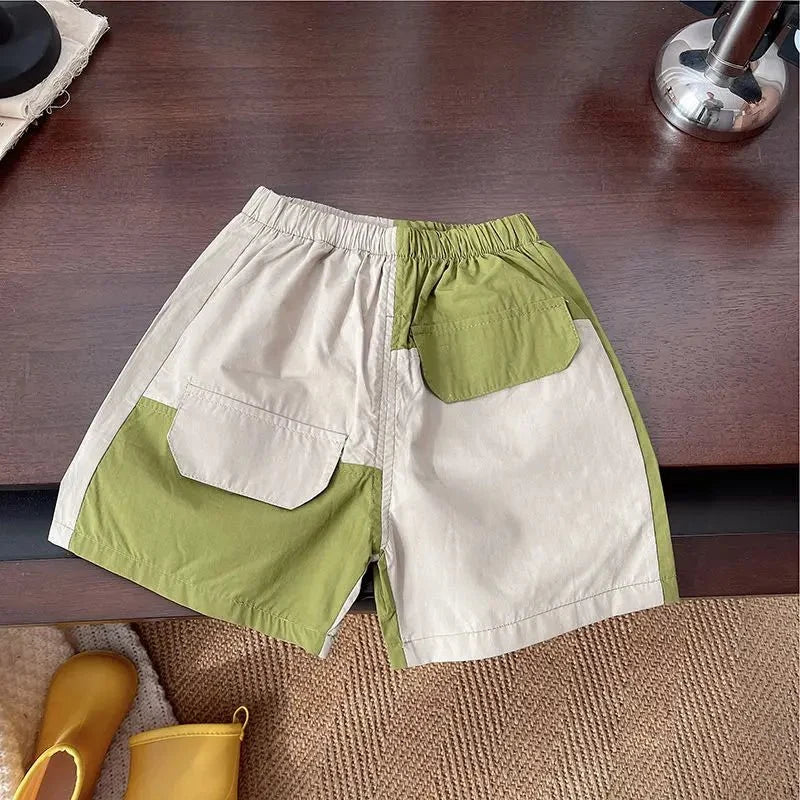 Summer Children Clothes Boys Girls Short-sleeved Striped T-shirt +Shorts 2Pcs Set Babies Fashion Round Neck Outfits Kids Suits - Mom & Kids
