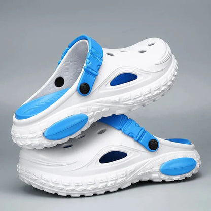 Summer Men's Thick Soled Non-Slip Breathable Toe-Cap Sandals Casual Beach Slippers - Mom & Kids