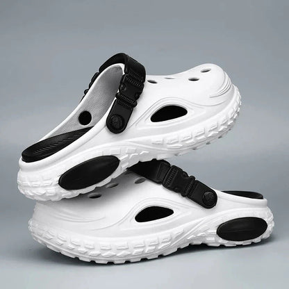 Summer Men's Thick Soled Non-Slip Breathable Toe-Cap Sandals Casual Beach Slippers - Mom & Kids
