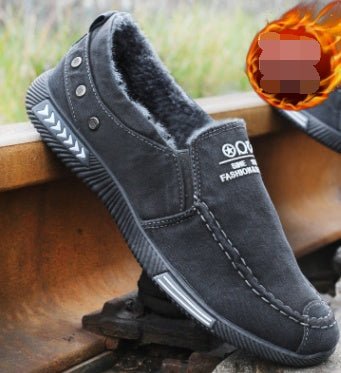 Summer new men's canvas shoes a pedal breathable lazy shoes men low to help the old Beijing cloth shoes spring casual shoes - Mom & Kids
