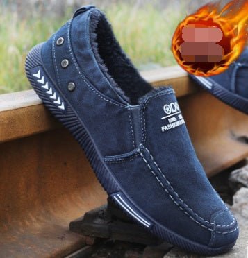 Summer new men's canvas shoes a pedal breathable lazy shoes men low to help the old Beijing cloth shoes spring casual shoes - Mom & Kids