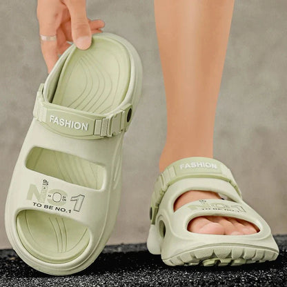 Summer Slippers for Men, Large Size Soft Comfortable Anti-slip Quick-drying, Casual Outdoor Beach Indoor New Style Sandals - Mom & Kids