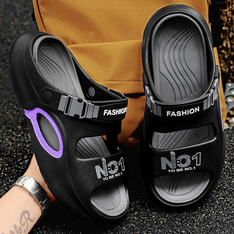 Summer Slippers for Men, Large Size Soft Comfortable Anti-slip Quick-drying, Casual Outdoor Beach Indoor New Style Sandals - Mom & Kids