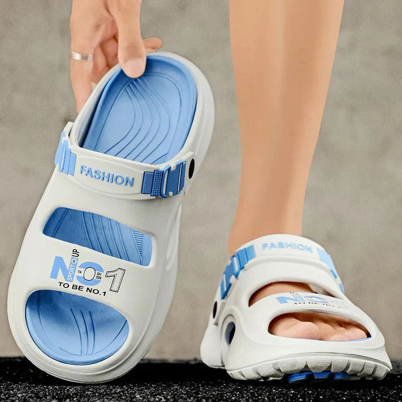 Summer Slippers for Men, Large Size Soft Comfortable Anti-slip Quick-drying, Casual Outdoor Beach Indoor New Style Sandals - Mom & Kids