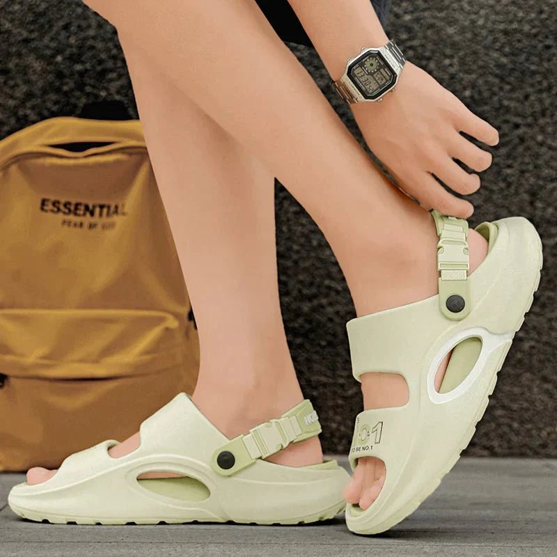Summer Slippers for Men, Large Size Soft Comfortable Anti-slip Quick-drying, Casual Outdoor Beach Indoor New Style Sandals - Mom & Kids