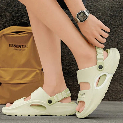 Summer Slippers for Men, Large Size Soft Comfortable Anti-slip Quick-drying, Casual Outdoor Beach Indoor New Style Sandals - Mom & Kids