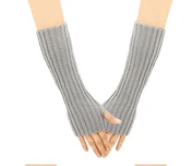 Winter Mitten Arm Warmers Knit Crochet Long Sleeve Fingerless Mittens Half Finger Acrylic Mittens (Available) - Mom & Kids